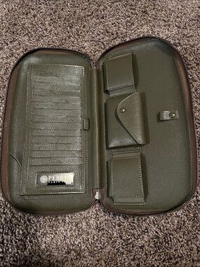 Vintage Perrin Paris Olive Leather Travel Wallet